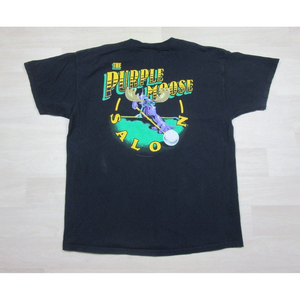 Vintage Y2K Purple Moose Saloon T-Shirt Men's (2X) Ocean City Maryland Tourist